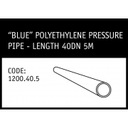 Marley Blue Polyethylene Pressure Pipe Length 40DN 5M- 1200.40.5